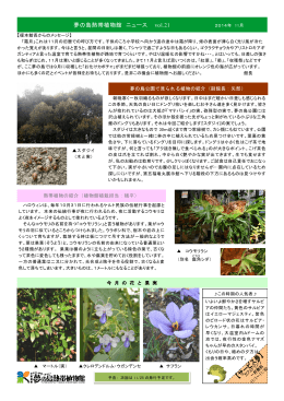 夢の島熱帯植物館 ニュース vol.21