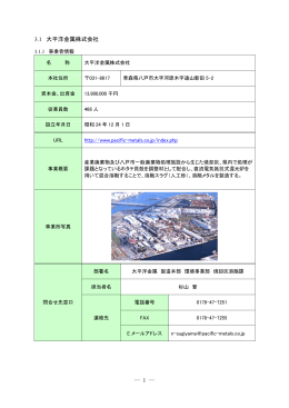3.1 大平洋金属株式会社 ― 1 ―