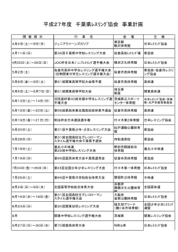 平成27年度 年間予定 - 千葉県レスリング協会