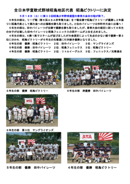 第33回大会 - 昭島少年野球連盟