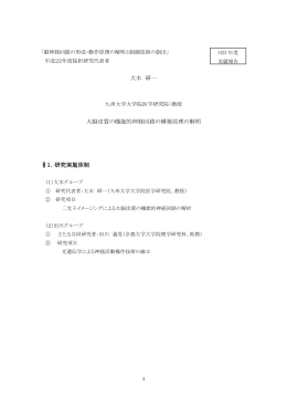 大木 研一 大脳皮質の機能的神経回路の構築原理の解明 &sect;1．研究実施