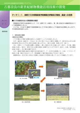 古都奈良の新世紀植物機能活用技術の開発