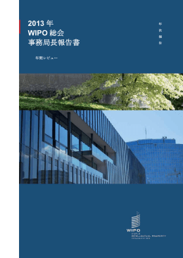 2013 年 WIPO 総会 事務局長報告書