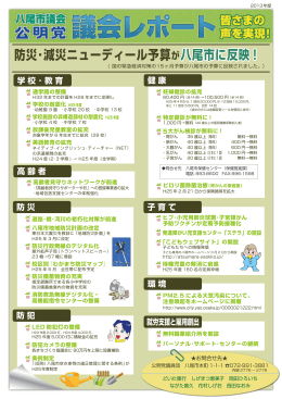 2013年度版 - 八尾市議会公明党