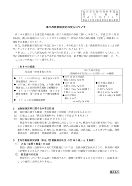 本市の放射線測定の状況について