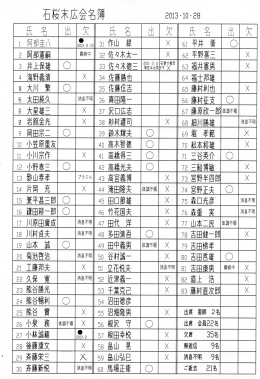 名 簿 - 石桜同窓会