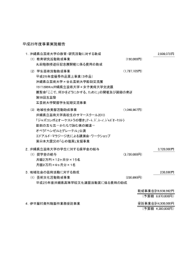 平成25年度事業実施報告