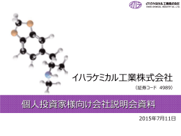 個人投資家向け説明会資料