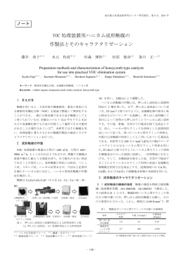 VOC 処理装置用ハニカム成形触媒の 作製法とそのキャラクタリゼーション