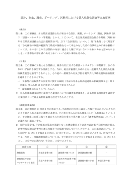 設計、測量、調査、ボーリング、試験等における低入札価格調査等実施要綱