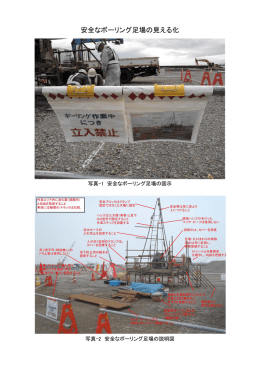 安全なボーリング足場の見える化
