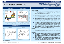 日本：貿易統計（2014年1月）｜MRI Daily Economic Points｜February