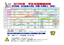 衣服：着脱しやすいものが好ましい 胸部X線撮影：Tシャツ着用可（ボタン