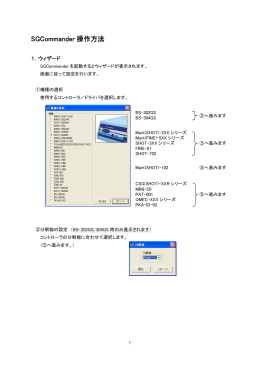 SGCommander 操作方法 - OptoSigma Global Top