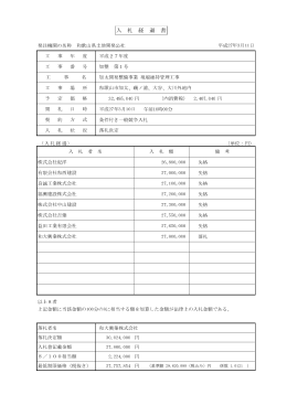 平成27年度「コスモパーク加太」現場維持管理工事・一般競争入札結果