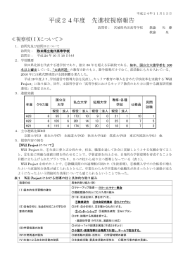 平成24年度 先進校視察報告