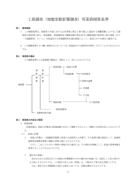 工損調査（地盤変動影響調査）等業務積算基準