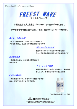 フリストウェーブ 1 剤粘性タイプ。高度なパーマテクニックをサポートします