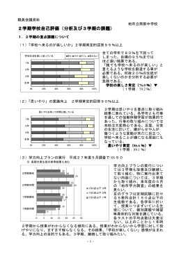2学期学校自己評価（分析及び3学期の課題）
