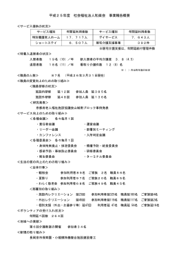 H25年度 事業報告の概要