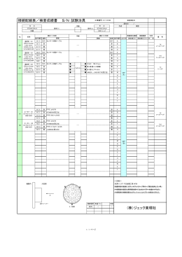 接続配線表／検査成績書 S/N：試験治具 （株）ジェック東理社