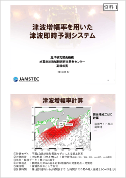 資料1：津波増幅率を用いた津波即時予測システム