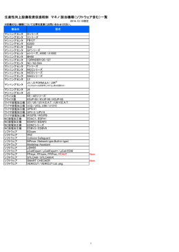 生産性向上設備投資促進税制 マキノ該当機種（ソフトウェア含む）一覧