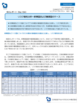 リスク耐性分析～新興国および資源国のケース