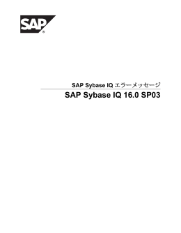 SAP Sybase IQ エラーメッセージ