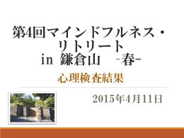 第4回 鎌倉山マインドフルネスリトリートの報告