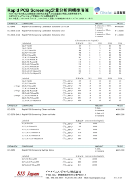 Rapid PCB Screening 定量分析用標準溶液_20150729