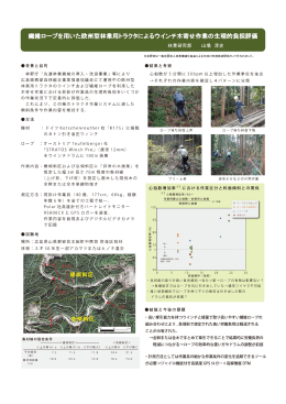 繊維ロープを用いた欧州型林業用トラクタによるウインチ木寄せ作業の