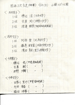 く凝結誓書 - 山梨県バドミントン協会