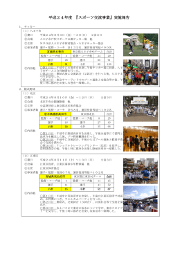 平成24年度 『スポーツ交流事業』実施報告