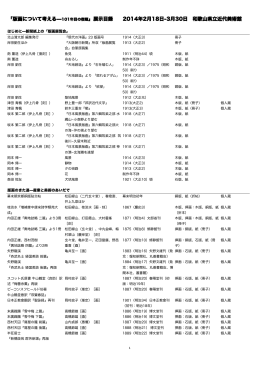 「版画について考える̶101年目の宿題」展示目録 2014年2月18日