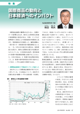 国際商品の動向と 日本経済へのインパクト
