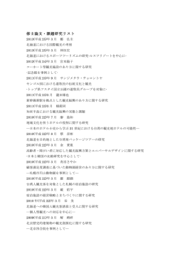 修士論文・課題研究リスト