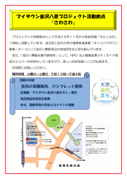 マイタウン金沢八景プロジェクト活動拠点 「さわさわ」