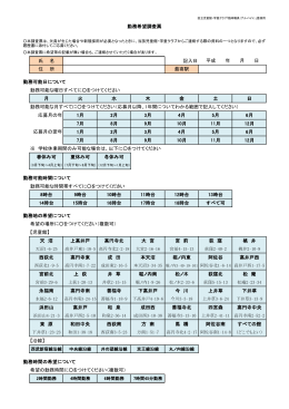 氏 名 記入日 住 所 最寄駅 勤務可能日について 勤務可能な曜日すべて