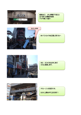 最寄出口 JR上野駅『不忍口』 出て直ぐの横断歩道を