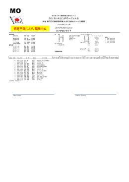 視界不良により、競技中止