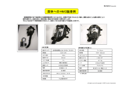 面体（マスク：消防用語）へのHMD装着例