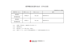 標準職員派遣料金表（市外出張）