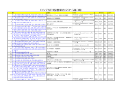 ロシア新刊図書案内(2015年3月)