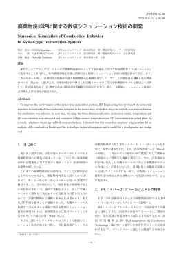 廃棄物焼却炉に関する数値シミュレーション技術の開発 [ PDF 6P/5.6MB ]