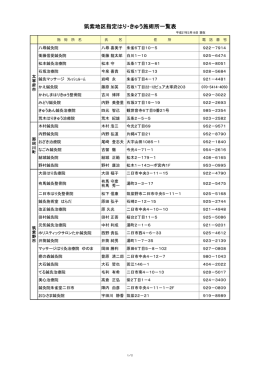 筑紫地区指定はり・きゅう施術所一覧表