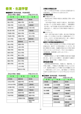 教育・生涯学習・スポーツ（18～20ページ）(PDF