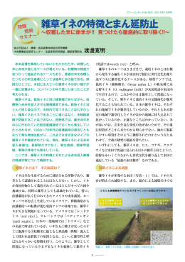 雑草イネの特徴とまん延防止