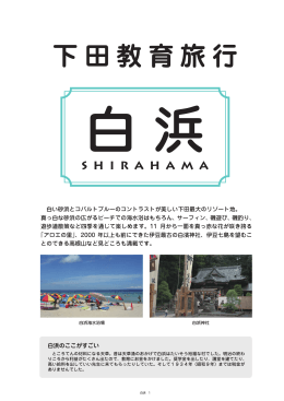 白浜 - 伊豆下田地区教育旅行ガイド