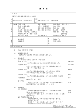 議 事 録